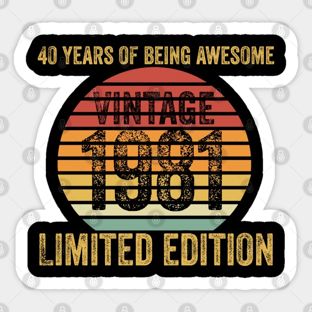 40 years old Sticker by Design stars 5